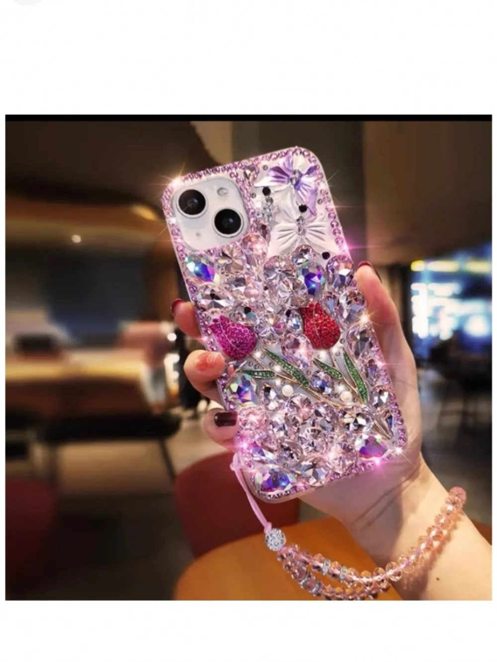 2 items.iphone 13 Luxury Bling rhinestones Case, cute case